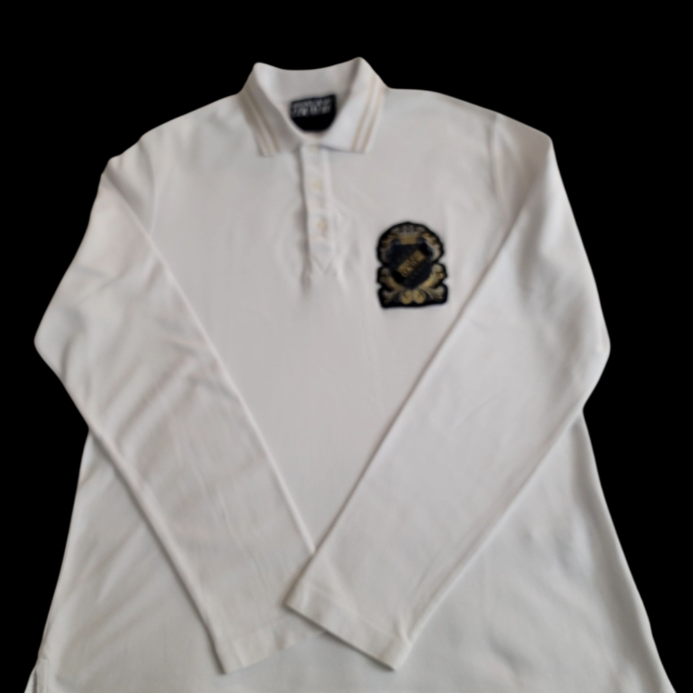 Versace Jeans Collection White Polo Shirt Classic Style